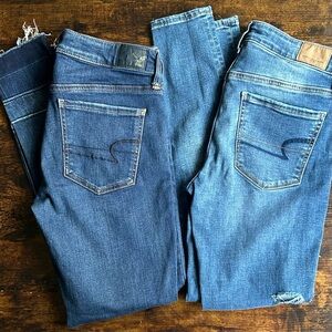 American Eagle Outfitters Dark Blue Skinny Jeans